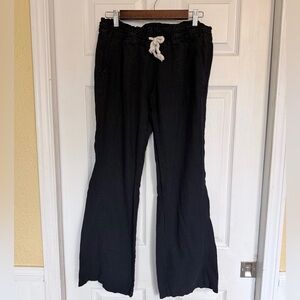 Roxy Black Linen Pants